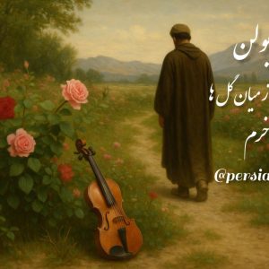 میگذرم تنها در میان گلها