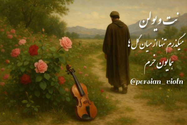 میگذرم تنها در میان گلها