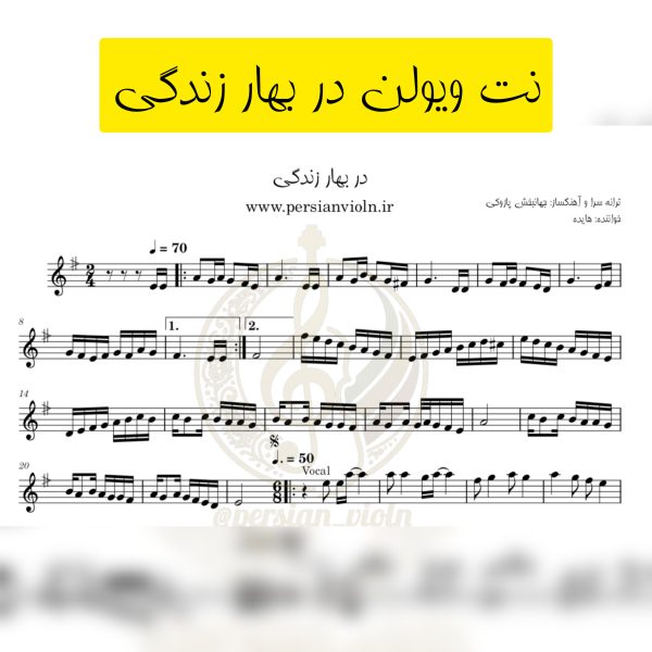 نت ویولن در بهار زندگی نت ویولن در بهار زندگی